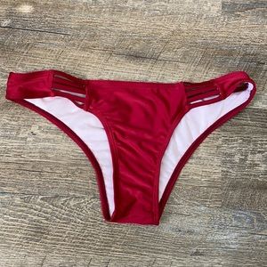 Straps bikini bottoms Wine Color